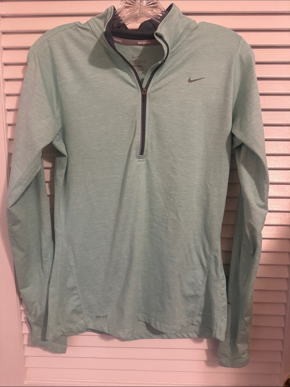 Nike Running Mint Green Dri-FIT Quarter-Zip